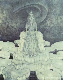 La Reina de las Nieves en el Trono de Hielo