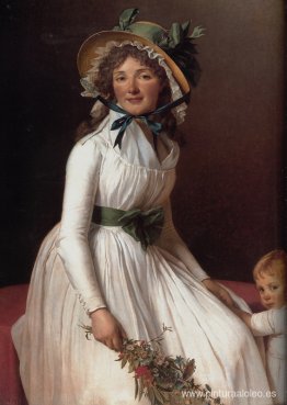 Madame Pierre Seriziat (de soltera Emilie Pecoul) con su hijo, E