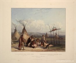 Andamio funerario de un jefe sioux cerca de Fort Pierre, placa 1