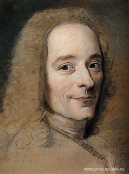 Preparación para el retrato de Voltaire.