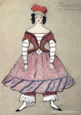 Bailarina. Diseño de vestuario para Tamara Karsavina