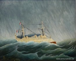 El barco sacudido por la tormenta