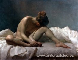 Desnudo sentado