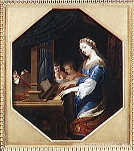 SANTA CÉCILE TOCANDO EL ÓRGANO