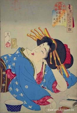 Luciendo relajada: la apariencia de una geisha de Kioto de la er