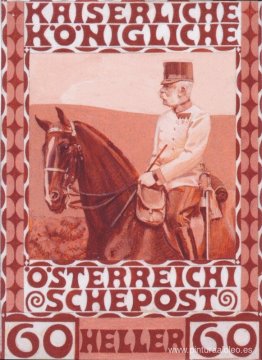 Diseño del sello de aniversario con el austriaco Francisco José