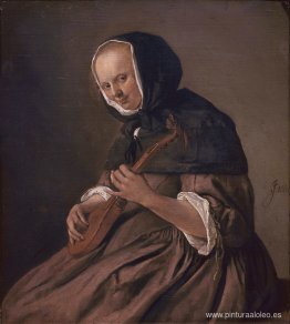 Mujer tocando el sistro