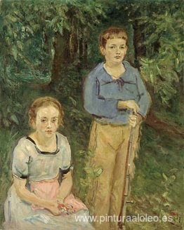 Retrato de Nina y Wolfgang Slevogt (Niños en el bosque)