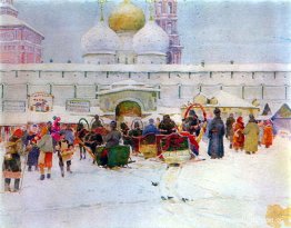 El mercado cerca del monasterio Troitse-Sergiyev