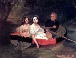 Autorretrato con la baronesa Ye. N. Meller-Zakomelskaya y una ch