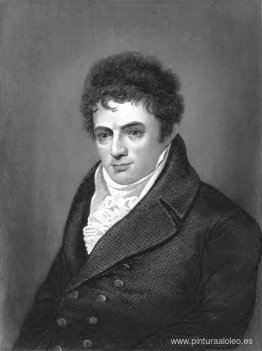 Grabado de retrato de Robert Fulton, innovador del barco de vapo