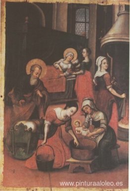 Icono La Natividad de la Virgen María (fragmento)