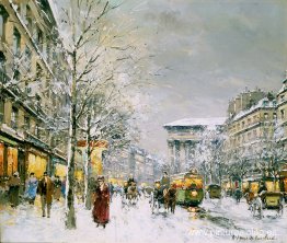 Boulevard de la Madeleine, bajo la nieve