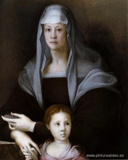 Retrato de María Salviati con Giulia de Medici