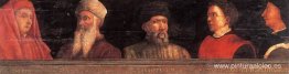 Retratos de Giotto, Uccello, Donatello, Manetti y Bruno