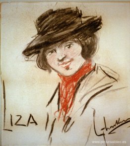 Dibujo de Eliza Doolittle, personaje de la obra de teatro "Pygma