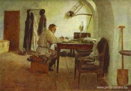 León Tolstoi en su estudio