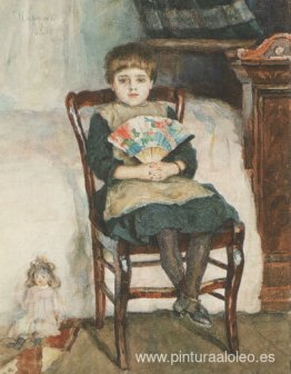 Retrato de Olga Surikova en la infancia.