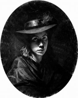 Retrato de Sofia Nikolaevna Kramskoy (con sombrero)