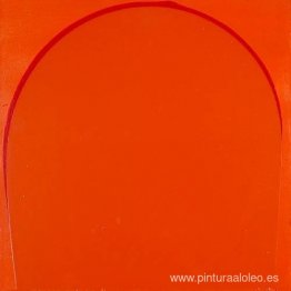 Pintura vertida: naranja, rojo, naranja.