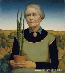 mujer con plantas