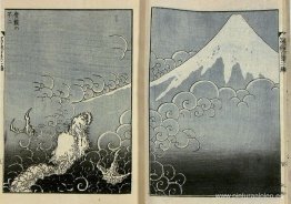 Dragón ascendiendo el Monte Fuji