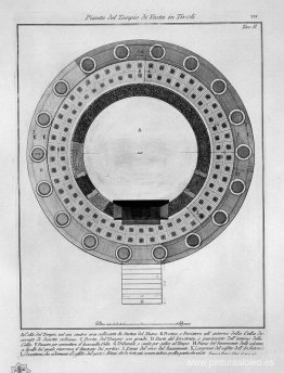 Plano del Templo de Vesta en Tívoli