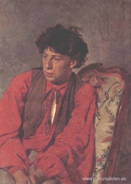 Retrato de V. E. Repin, el hermano del artista.