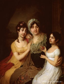 Retrato de A.I. Bezborodko con sus hijas