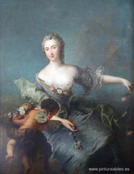 Retrato de Louise Albertine von Grappendorf como Flora