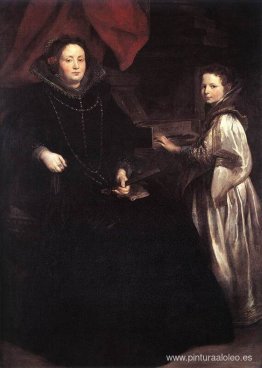 Retrato de Porzia Imperiale y su hija