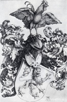 Escudo De Armas Con León Y Gallo