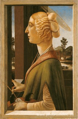 Mujer con atributos de Santa Catalina, llamada Catherina Sforza