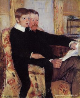 Retrato de Alexander J. Cassat y su hijo Robert Kelso Cassatt