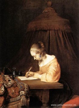 Mujer escribiendo una carta