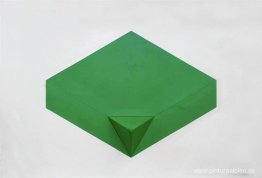 Caja, esquina verde