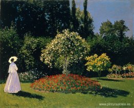 Jeanne-Marguerite Lecadre en el jardín