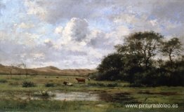 Un paisaje con vacas