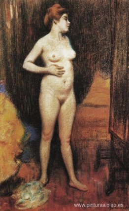 Mujer desnuda en el espejo