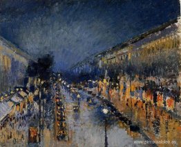 El bulevar Montmartre de noche