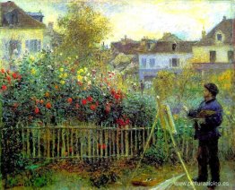 Monet pintando en su jardín de Argenteuil