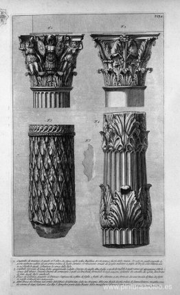 Piezas de columnas y capiteles