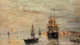 Barcos de vela al amanecer