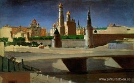 Vista del Kremlin desde el distrito de Zamoskvorechye