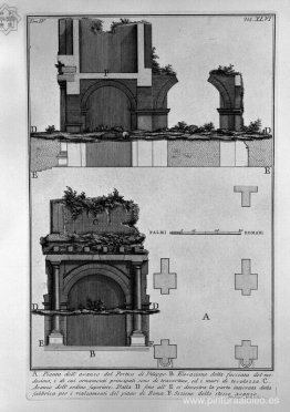 Las antigüedades romanas, t. 4, Lámina XLVI. Prueba del Pórtico