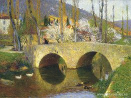 El puente de Labastide du Vert en primavera