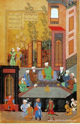 Una pintura en miniatura del Iskandarnama.