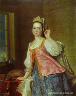 Retrato de A. D. Levitzkaya, hija del artista