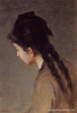 Retrato de Jeanne Gonzales de perfil