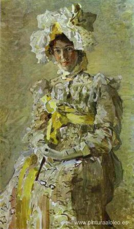 Retrato de Nadezhda Zabela-Vrubel, la esposa del artista, con un